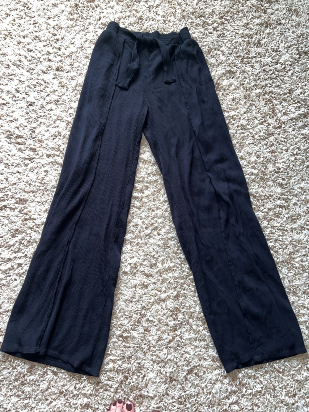 Kona Sol Black Flowing Swim Coverup Pants